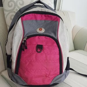 Swiss Gear Laptop Backpack Black Pink & Gray
